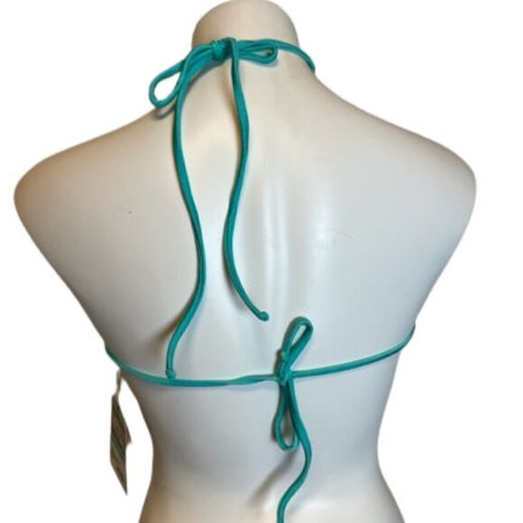 Luli Fama PINEAPPLE FIELDS - Bikini Triangle Top  Aquamarine -NWT - Picture 3 of 3